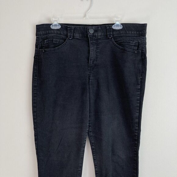 Democracy Pants "Ab"Solution Black Stretch Skinny Jeans Womens Size 16 Classic - Picture 4 of 9